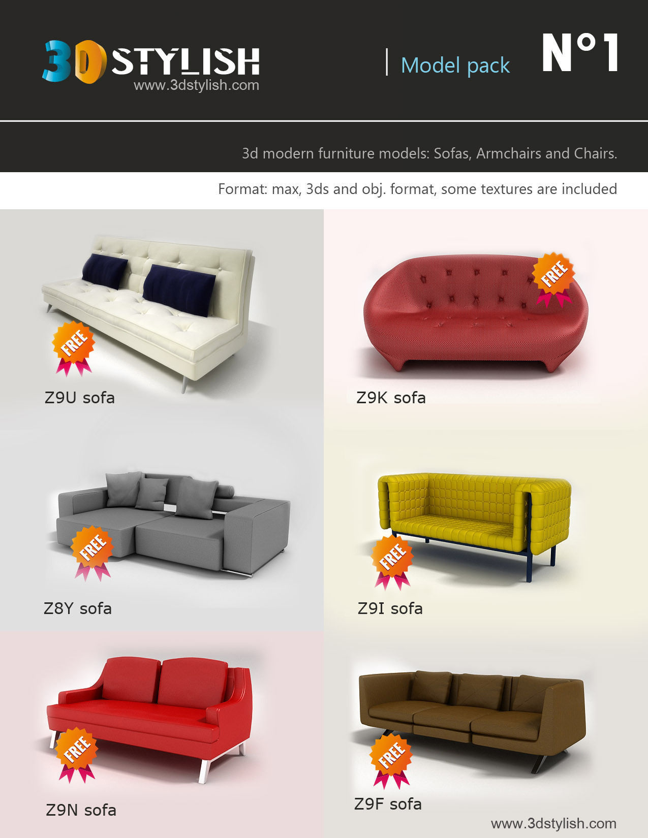 free 3ds max furniture models